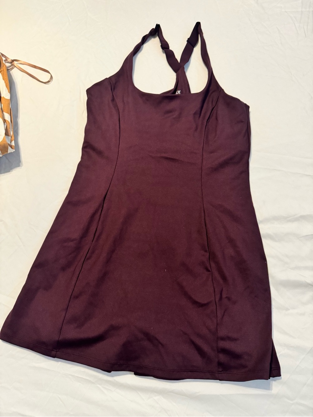 VSX Burgundy Mini Dress with Crossback Straps